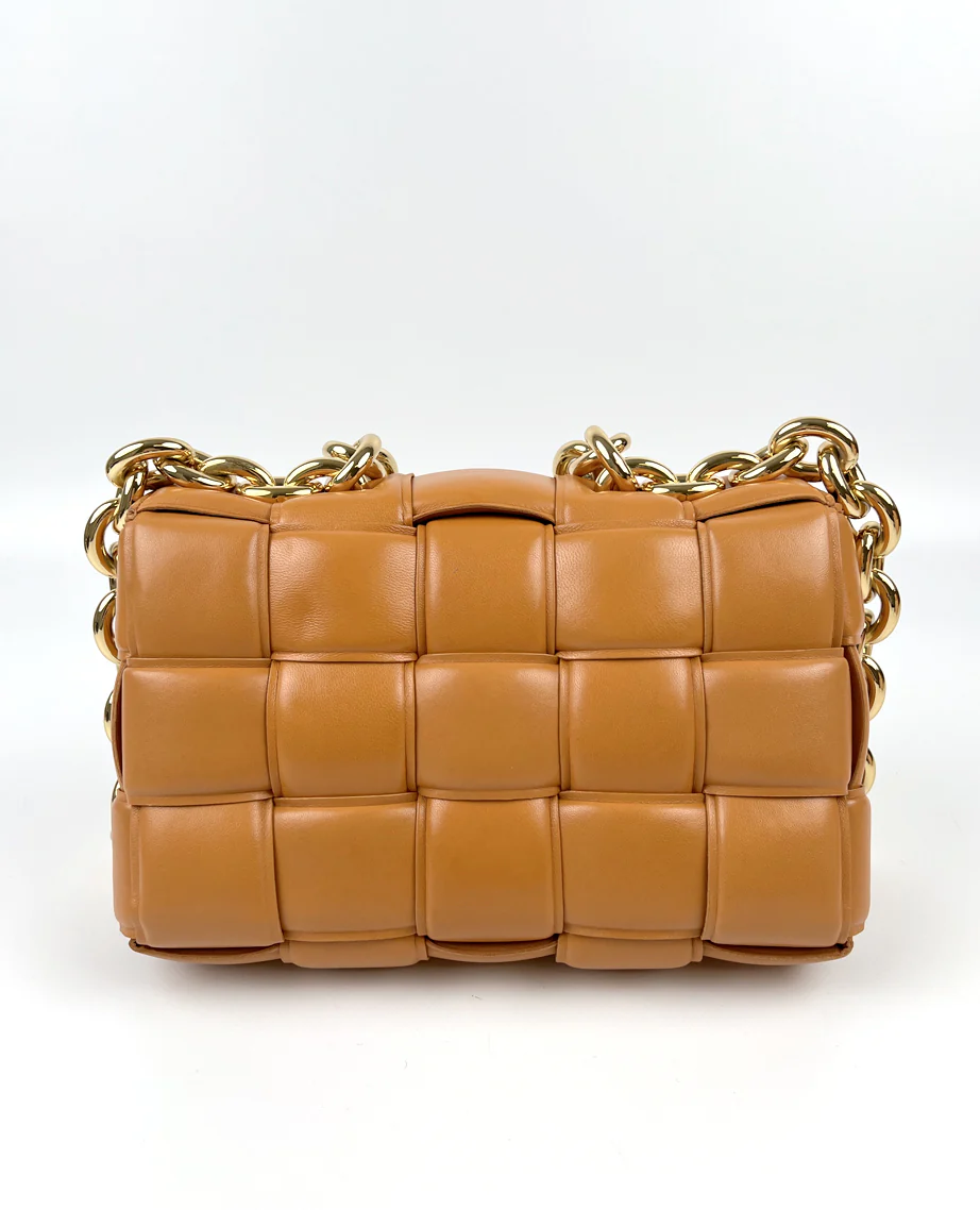 Bottega Veneta Chain Cassette Padded Intreccio Caramel - Image 3
