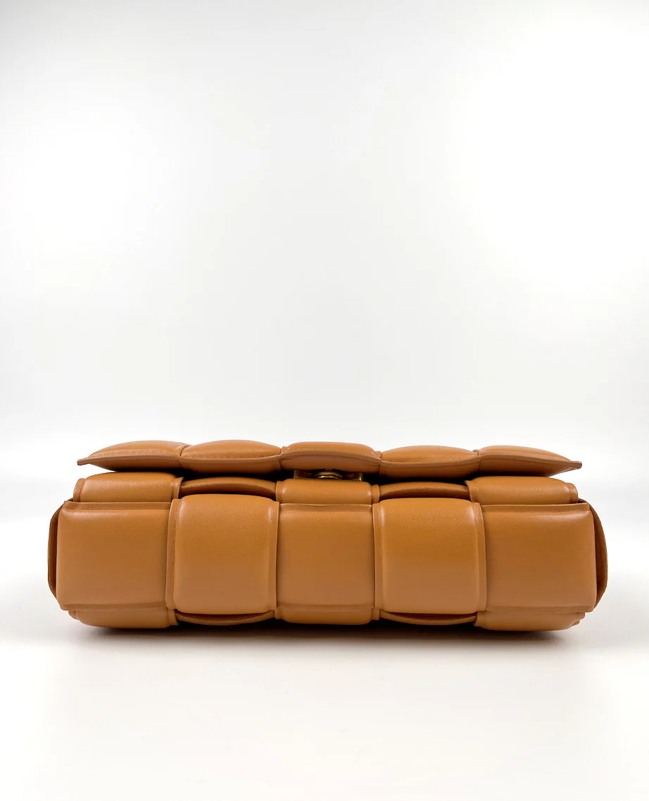 Bottega Veneta Chain Cassette Padded Intreccio Caramel - Image 7