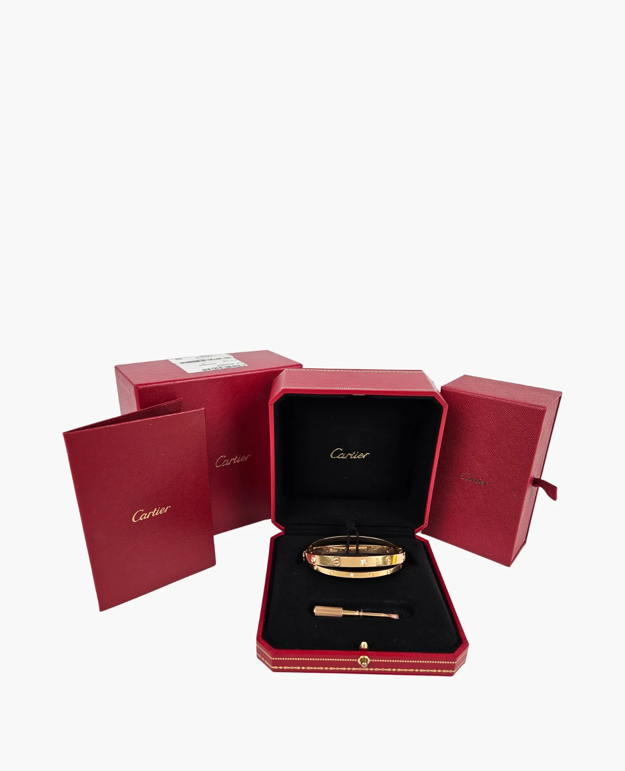 Cartier Love Bracelet Double Band Bangle Rose Gold 18 - Image 7