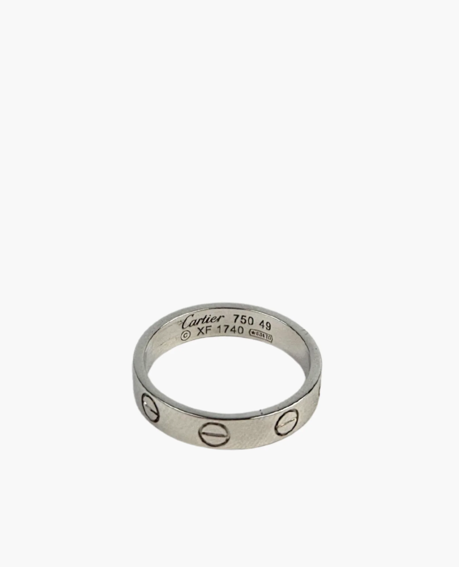 Cartier Love Ring Small White Gold 49 - Image 3