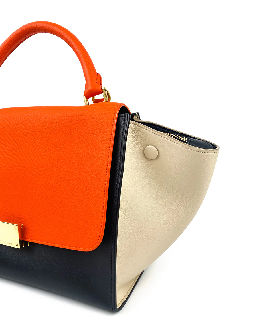 Celine Trapeze Small Multicolor Bright Orange - Image 4