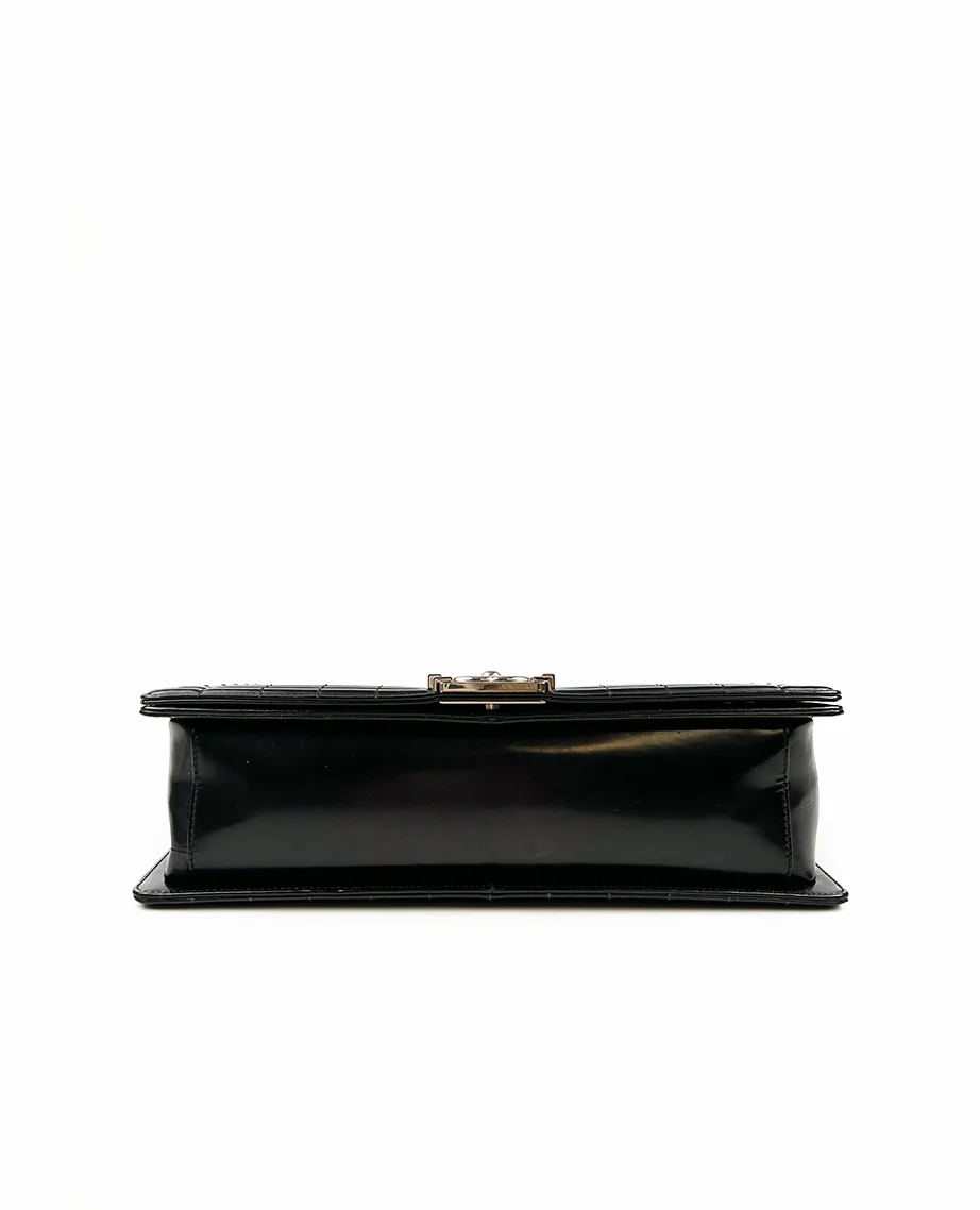 Chanel Black Box Leather Large Boy Bag SHW - Image 6
