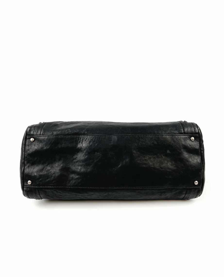 Chanel Black Calfskin Chain Tote Bag SHW - Image 6