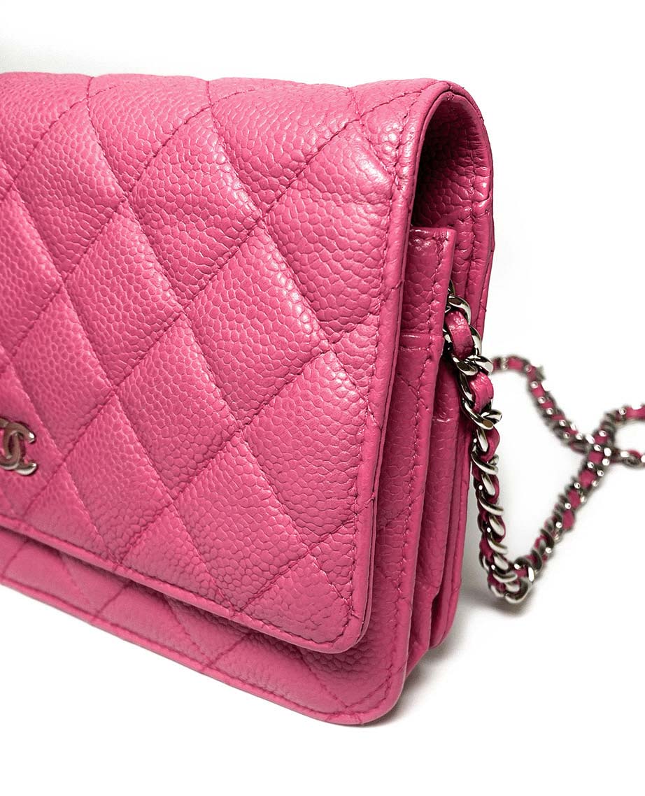 Chanel Caviar Timeless WOC Pink SHW - Image 4