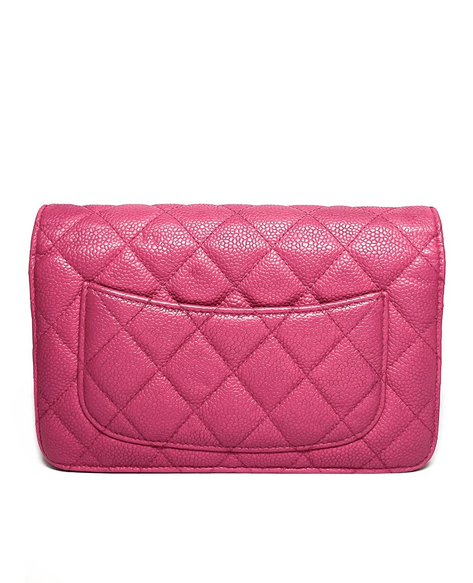 Chanel Caviar Timeless WOC Pink SHW - Image 5