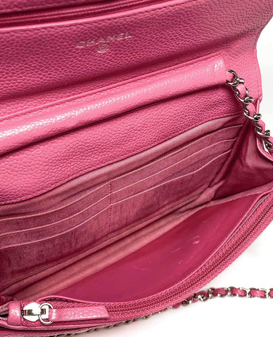 Chanel Caviar Timeless WOC Pink SHW - Image 7