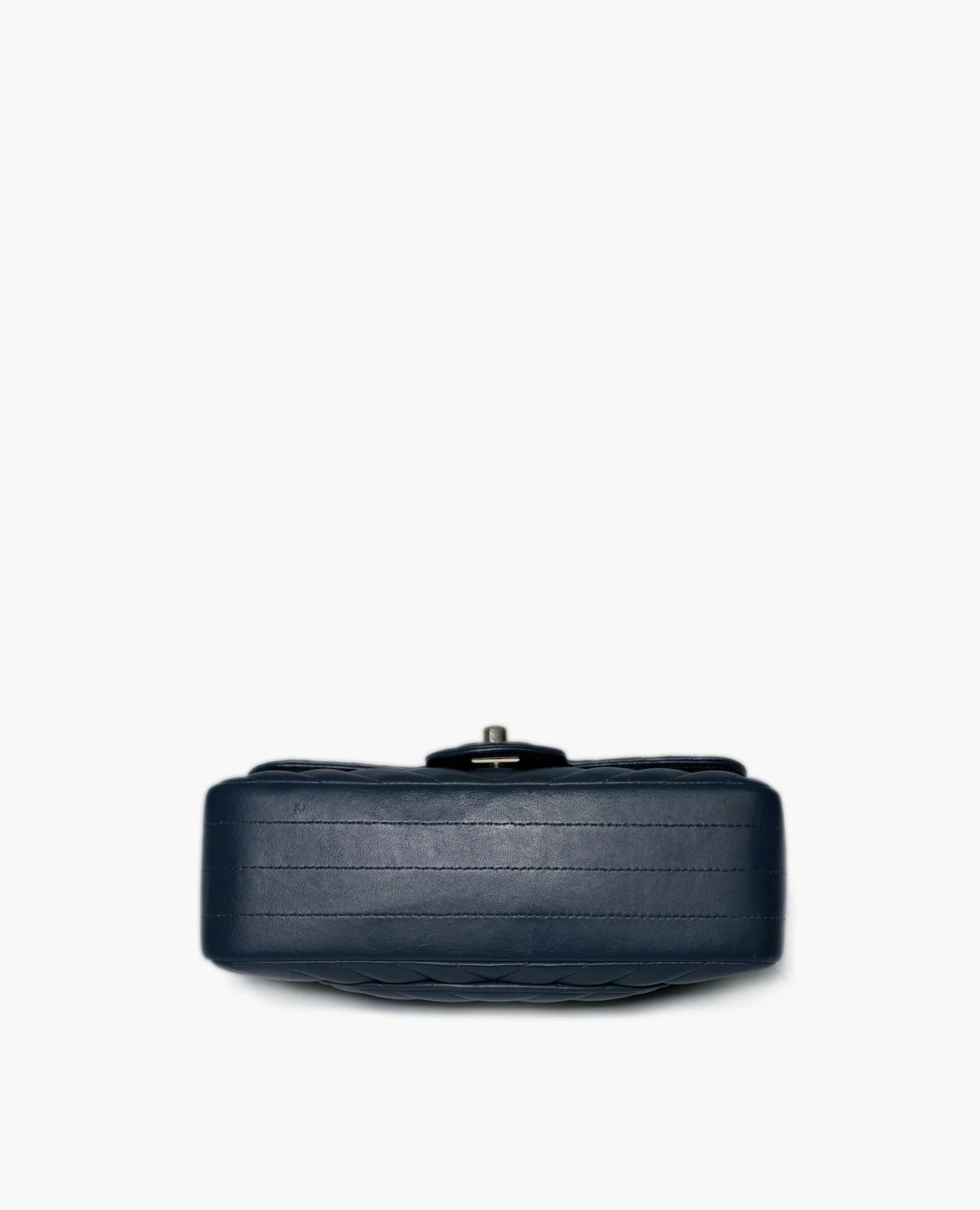 Chanel Chevron Mini Rectangular Navy Blue LGHW - Image 4