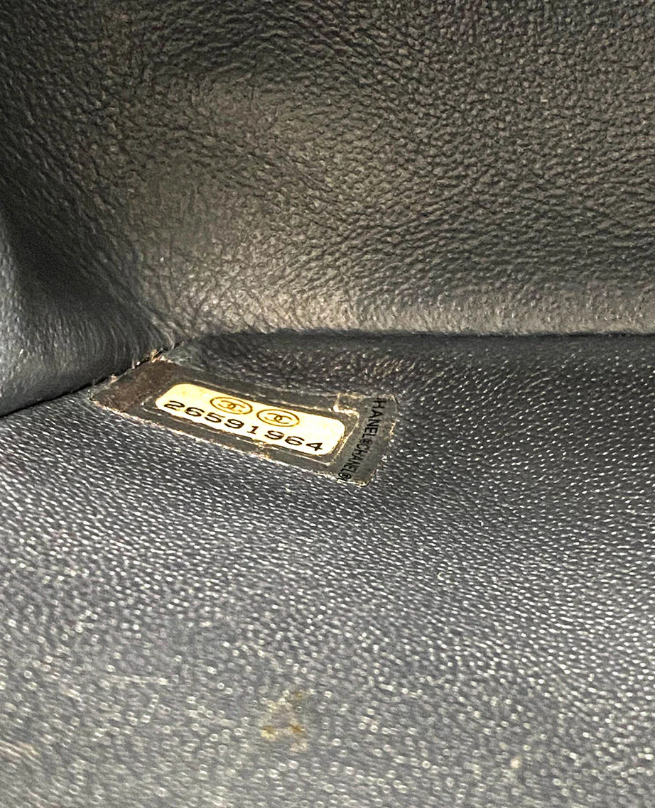 Chanel Chevron Mini Rectangular Navy Blue LGHW - Image 9