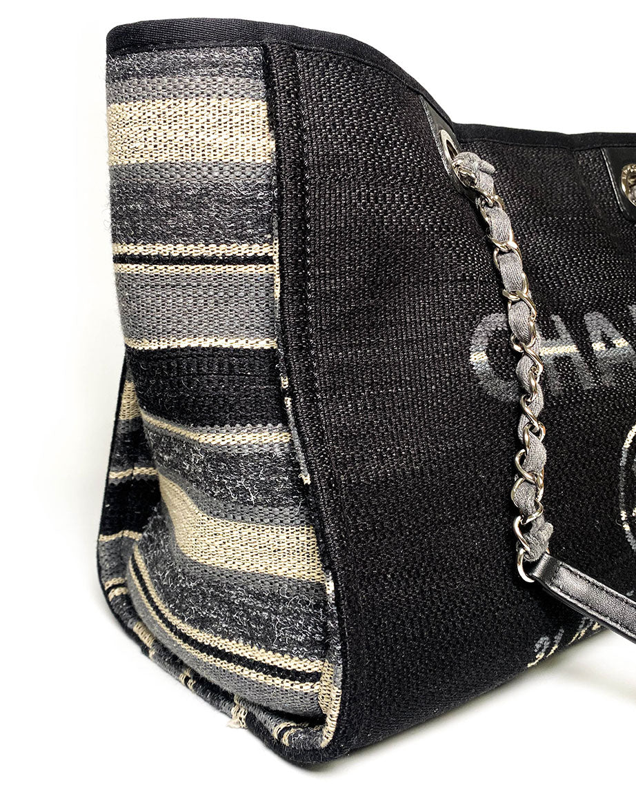 Chanel Deauville Cloth Bag Small GHW - Image 8