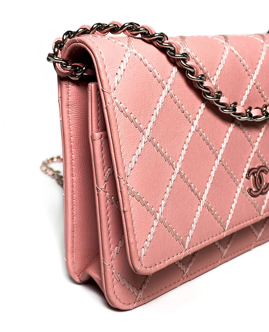 Chanel Diamond Stitch Pink WOC SHW - Image 3