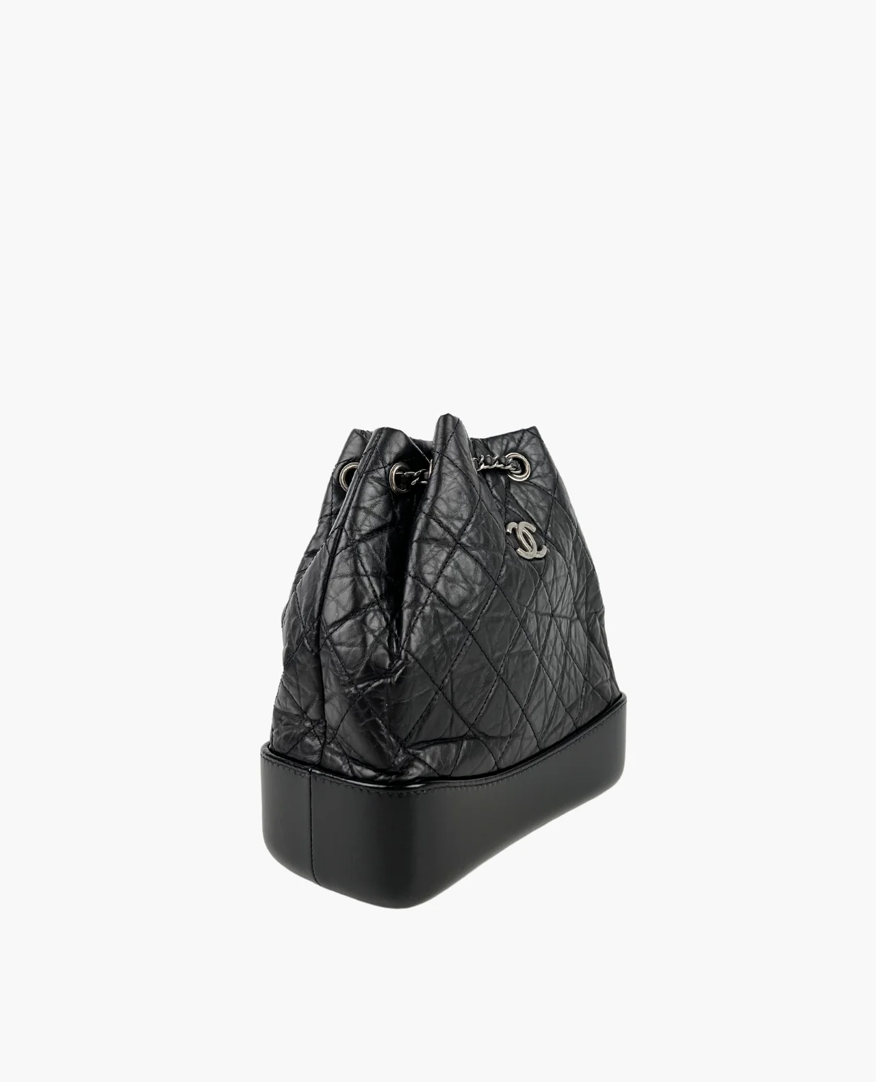 Chanel Gabrielle Hobo Backpack Aged Calfskin Black RHW - Image 3