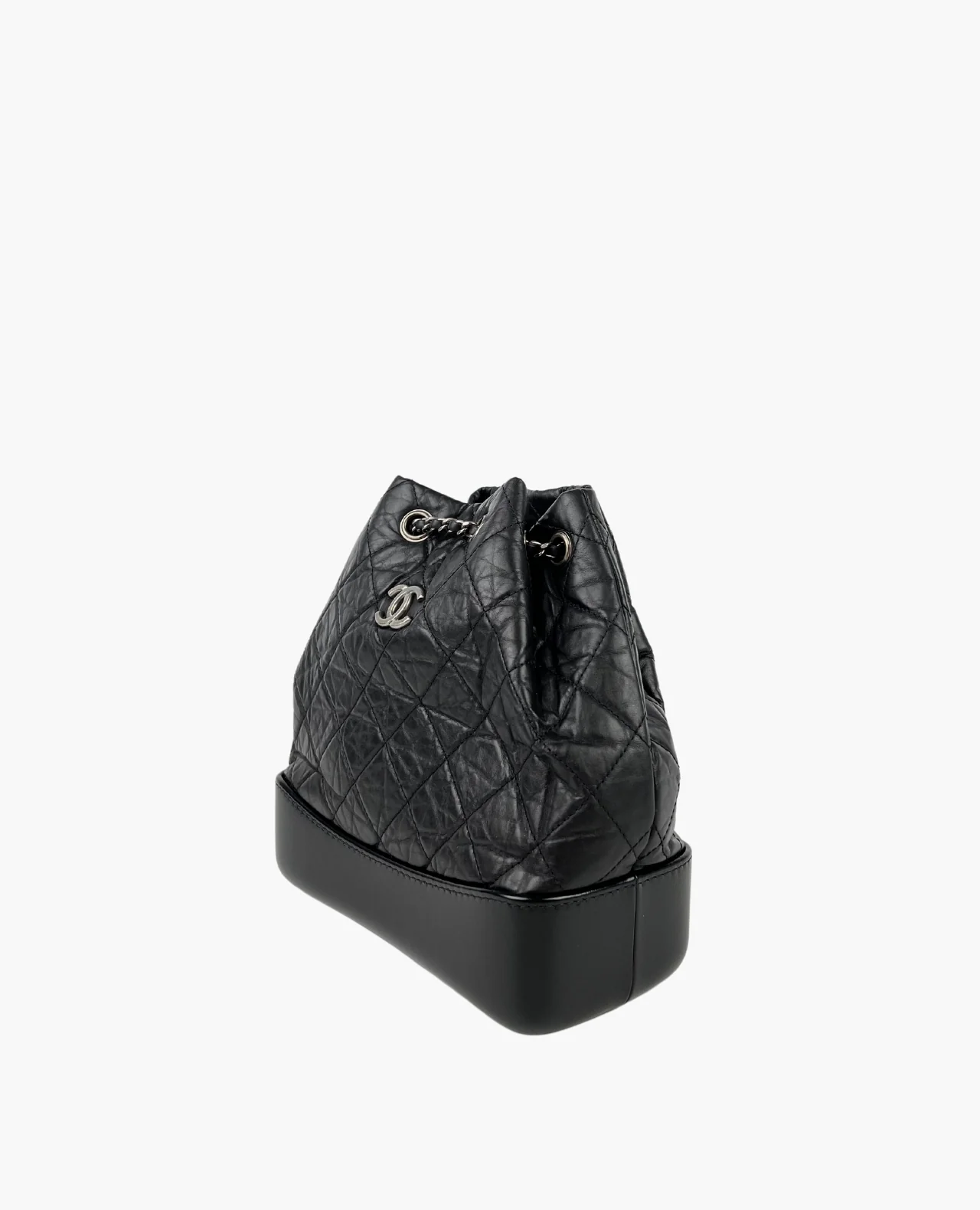 Chanel Gabrielle Hobo Backpack Aged Calfskin Black RHW - Image 4