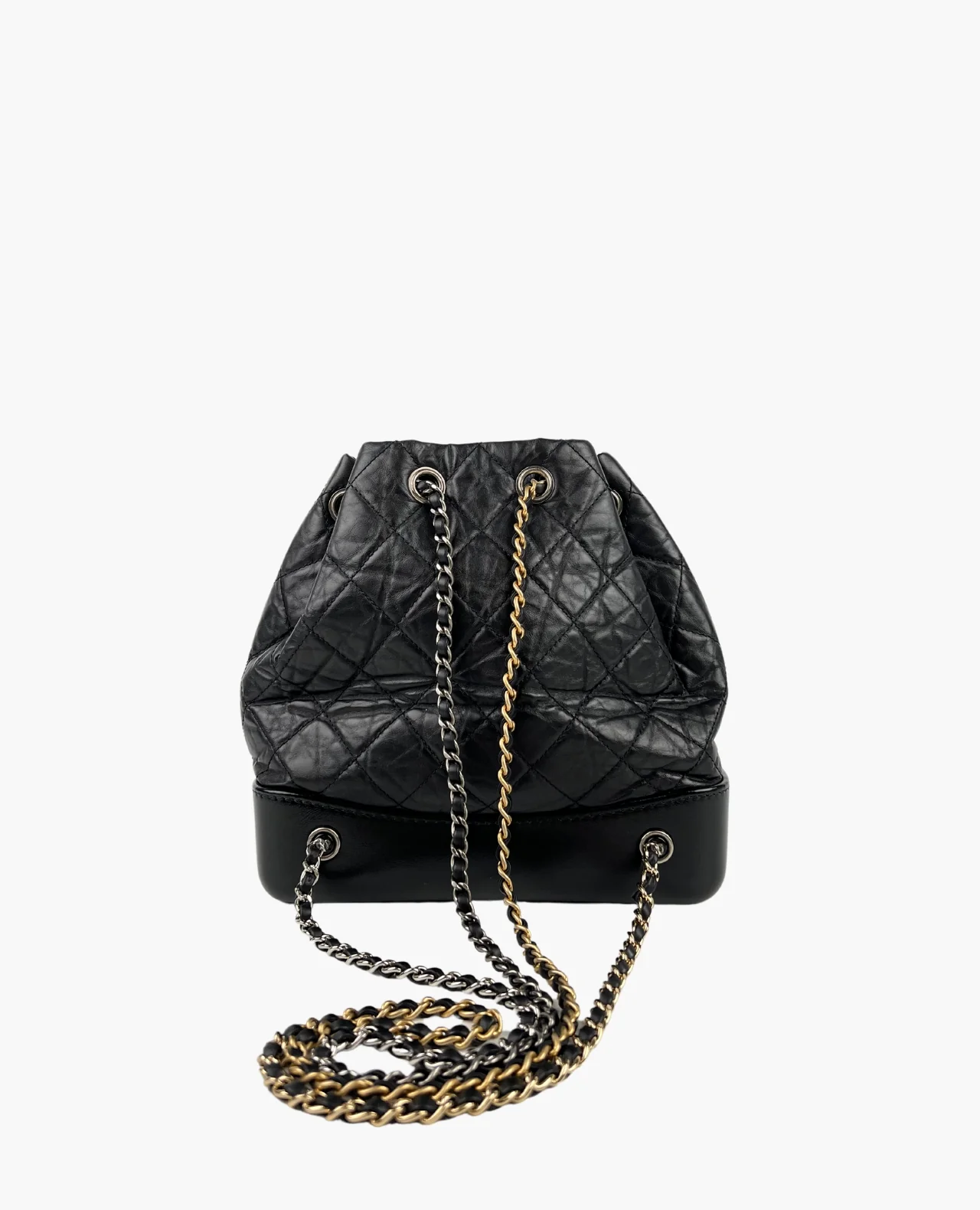 Chanel Gabrielle Hobo Backpack Aged Calfskin Black RHW - Image 5