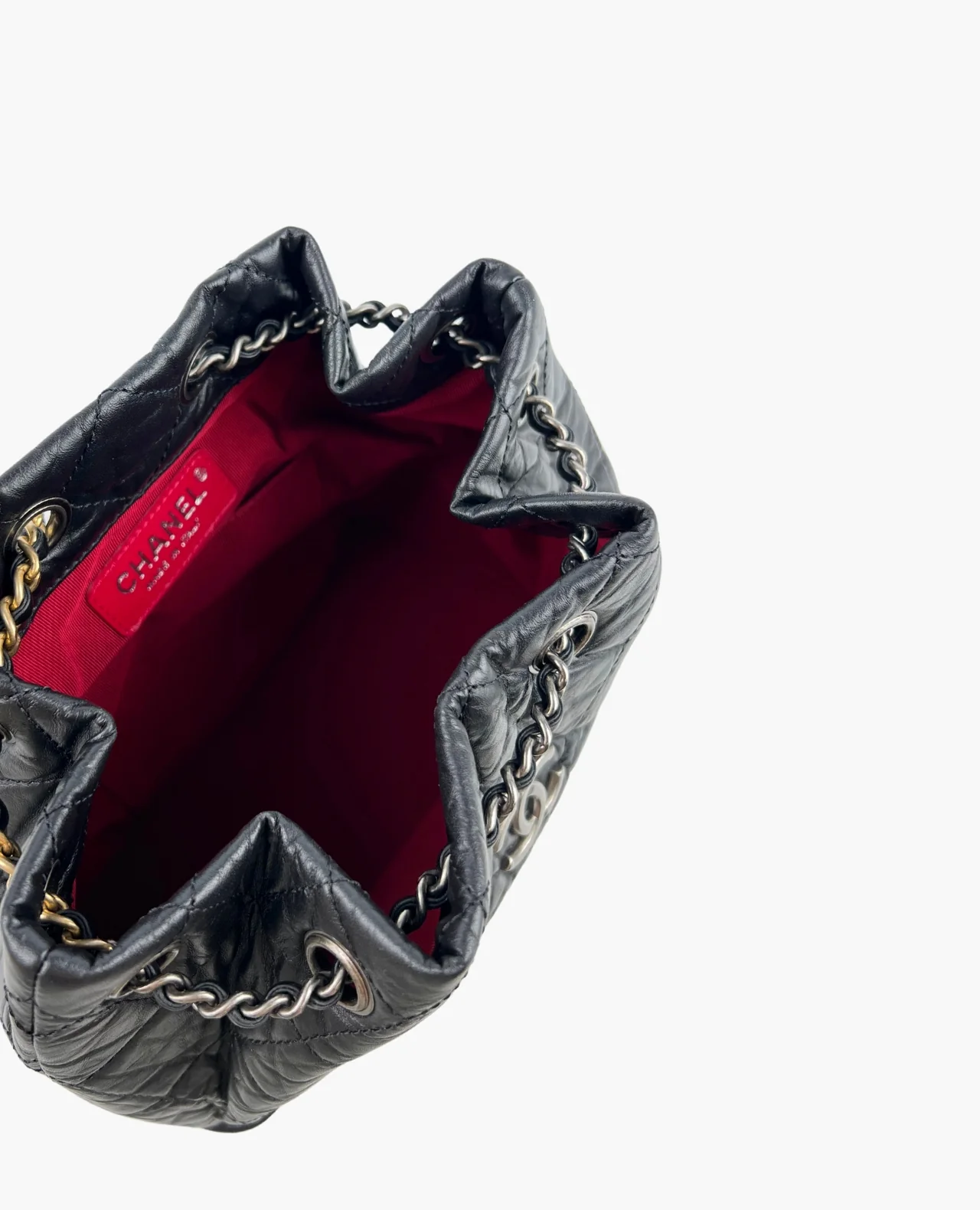 Chanel Gabrielle Hobo Backpack Aged Calfskin Black RHW - Image 7