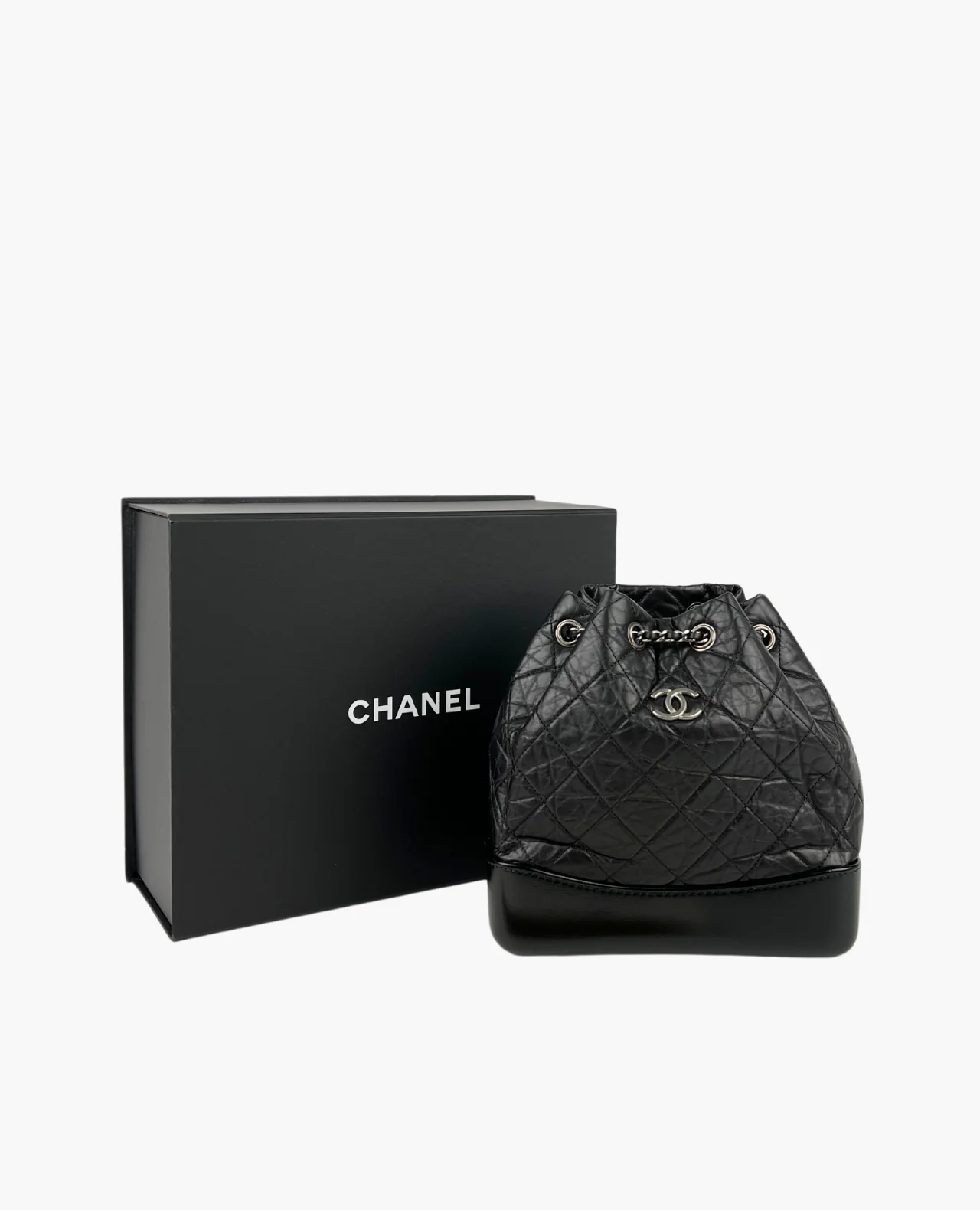 Chanel Gabrielle Hobo Backpack Aged Calfskin Black RHW - Image 8