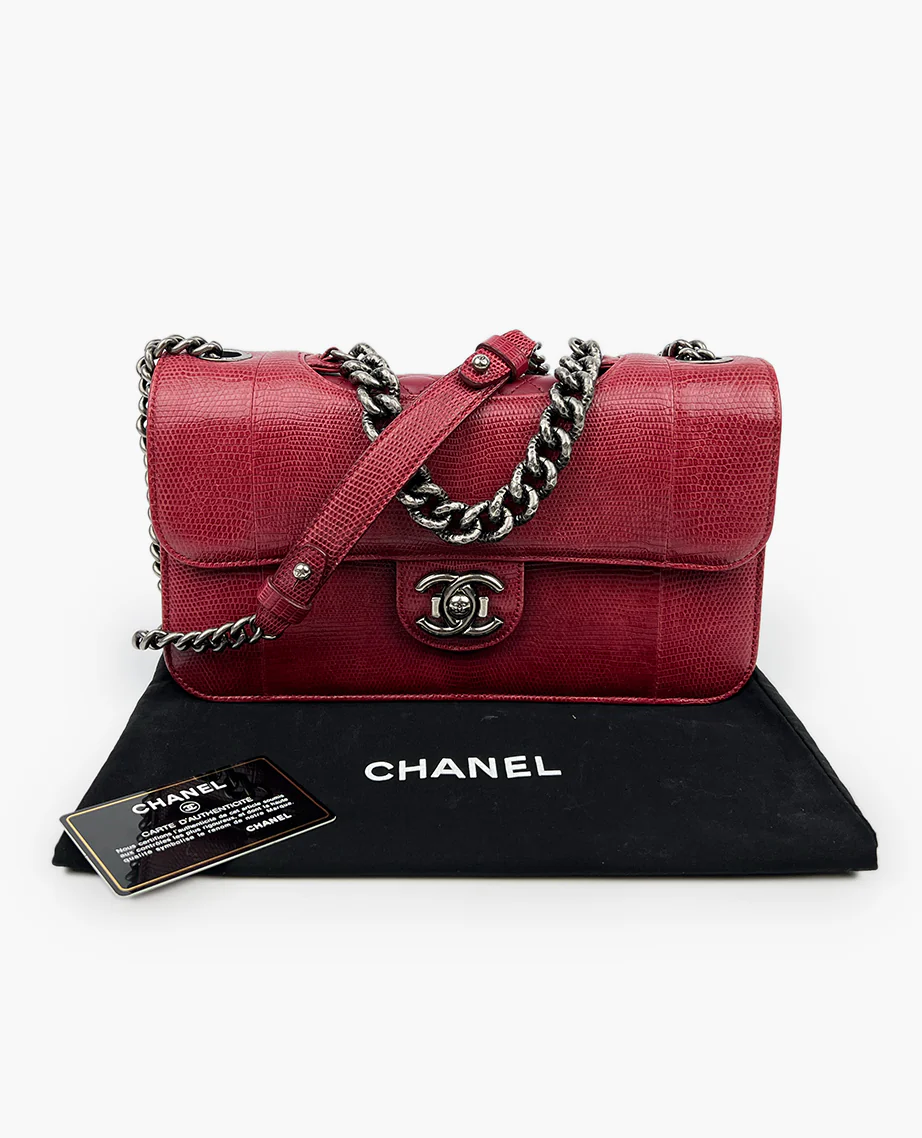 Chanel Lizard Perfect Edge Double Flap Bag In Revogue - Image 3