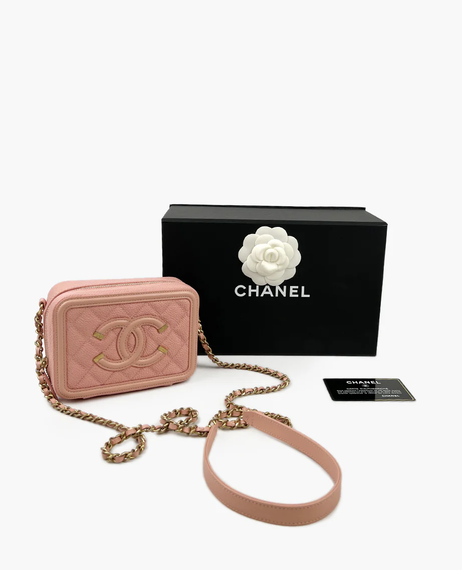 Chanel Filigree Mini Vanity Pink Caviar - Image 8