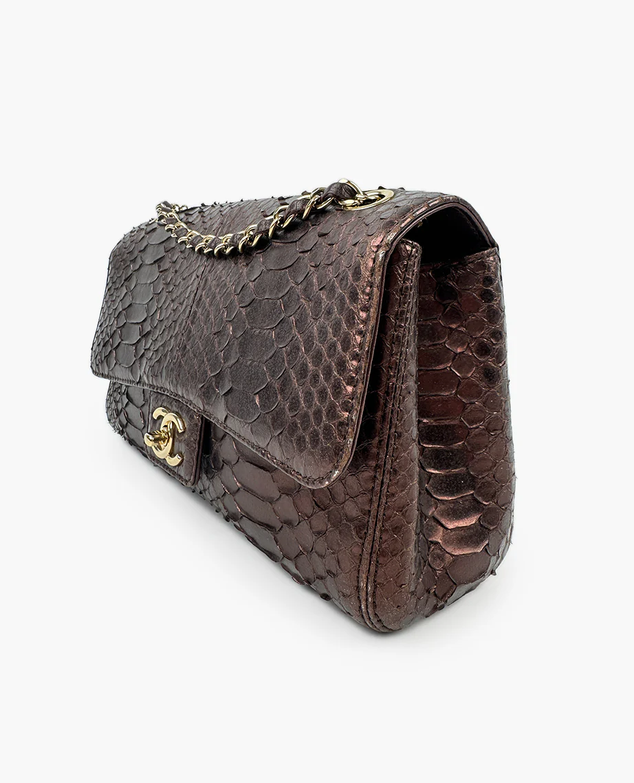 Chanel Python Soho Tassel Medium Flap Dark Brown - Image 7