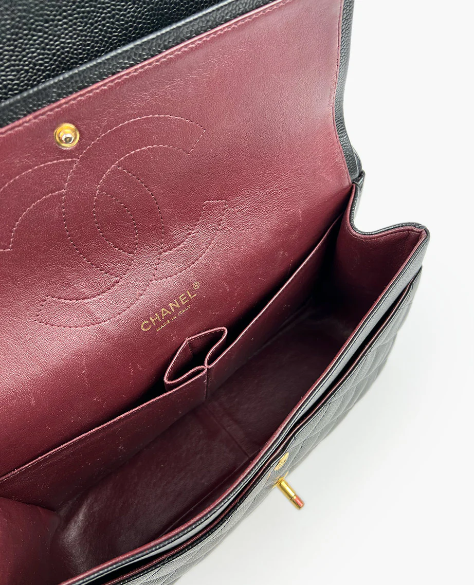 Chanel Timeless Jumbo Double Flap Black Caviar GHW - Image 5