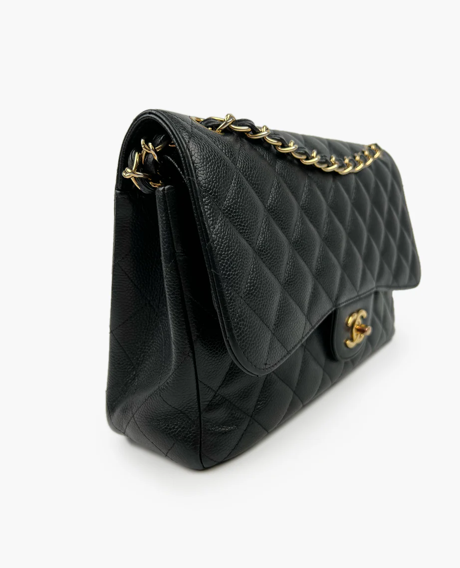 Chanel Timeless Jumbo Double Flap Black Caviar GHW - Image 6
