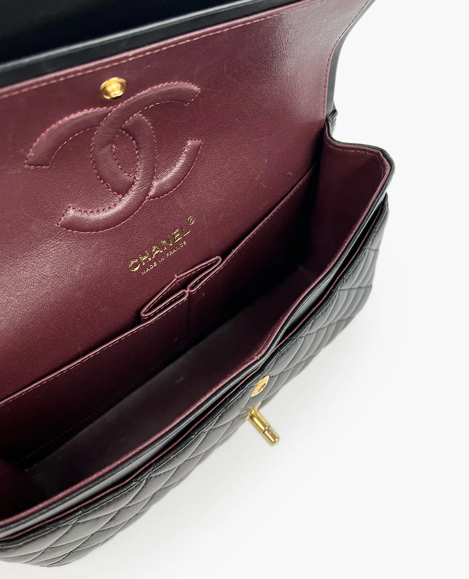 Chanel Timeless Medium Black Lambskin GHW - Image 5