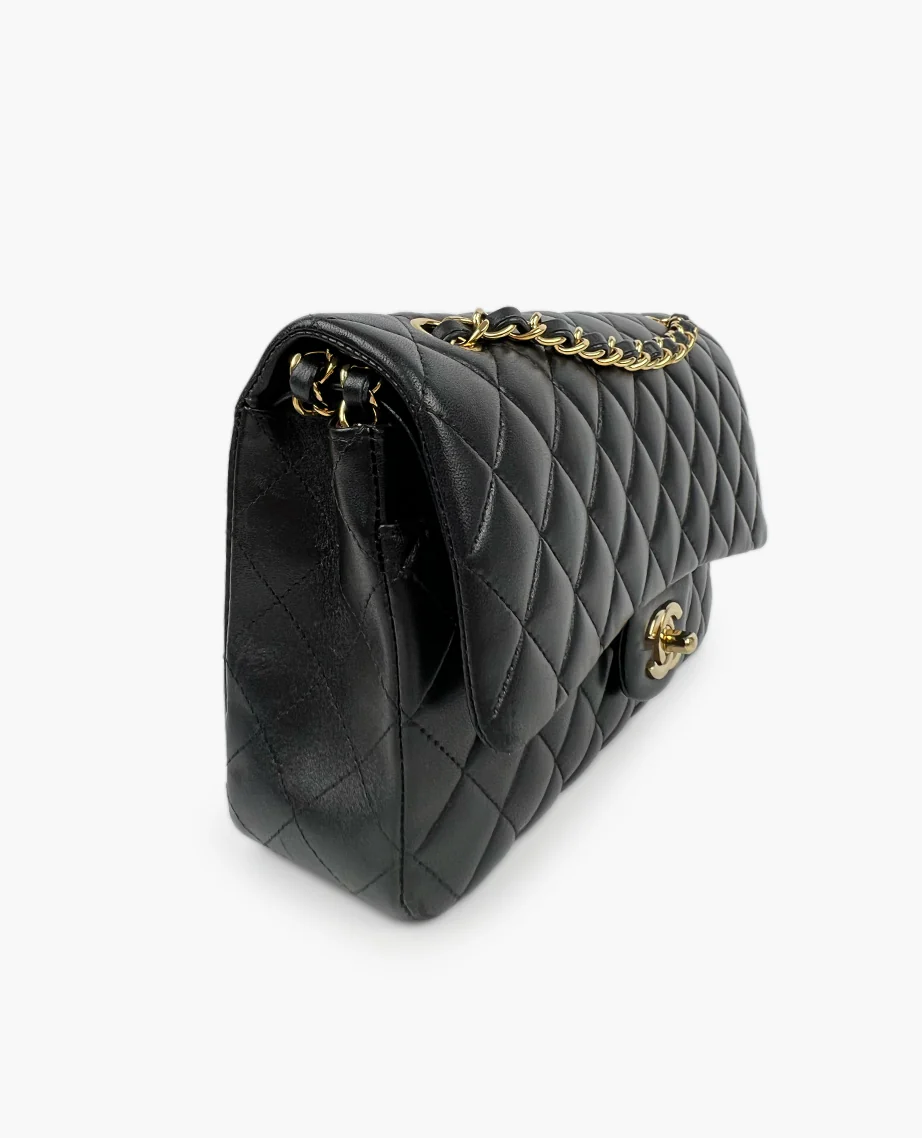 Chanel Timeless Medium Black Lambskin GHW - Image 6