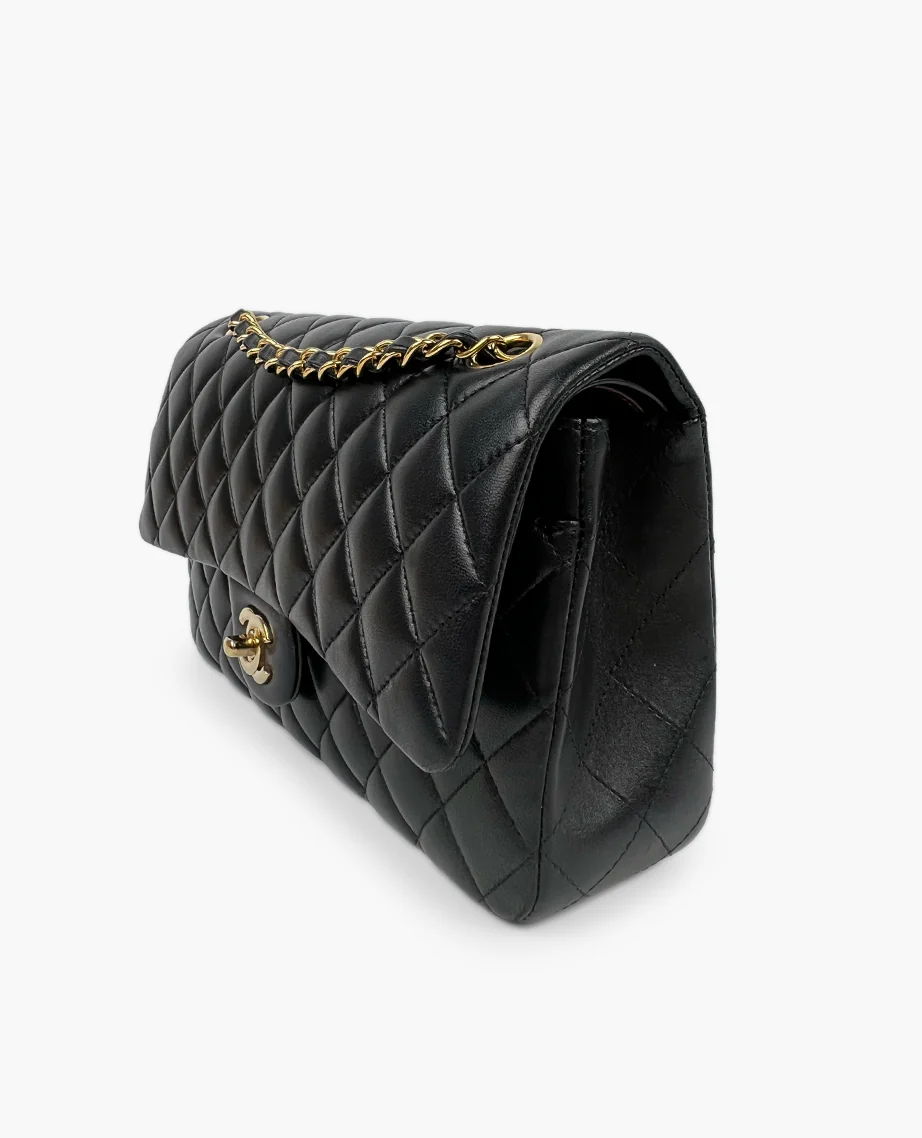 Chanel Timeless Medium Black Lambskin GHW - Image 7