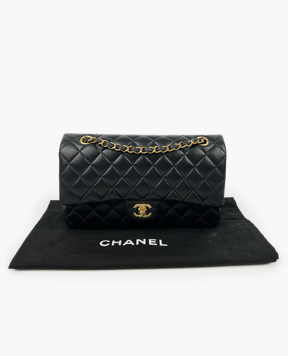 Chanel Timeless Medium Black Lambskin GHW - Image 8