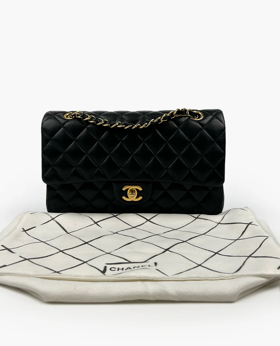 Chanel Timeless Medium Black Lambskin GHW - Image 8