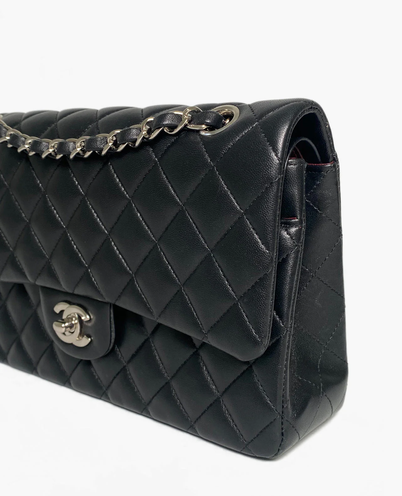 Chanel Timeless Medium Black Lambskin SHW - Image 3