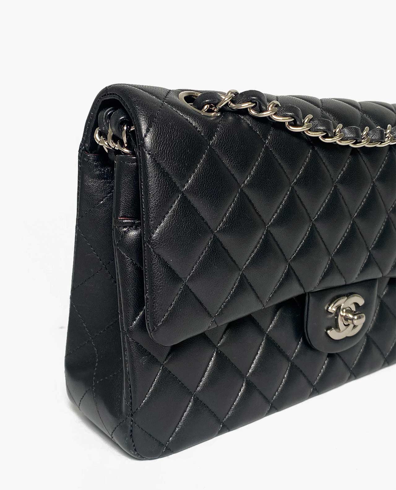 Chanel Timeless Medium Black Lambskin SHW - Image 4