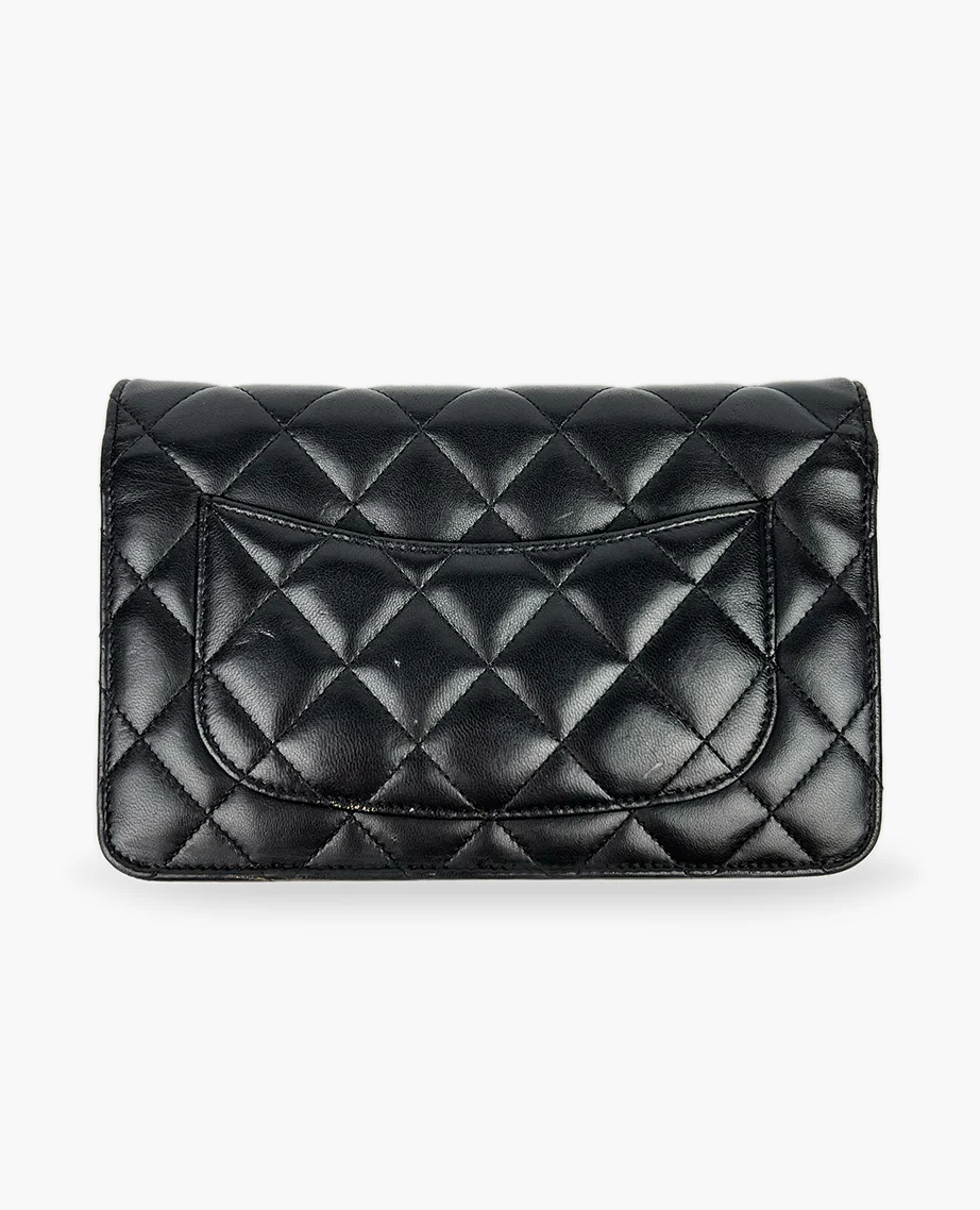 Chanel WOC Black Lambskin SHW - Image 3