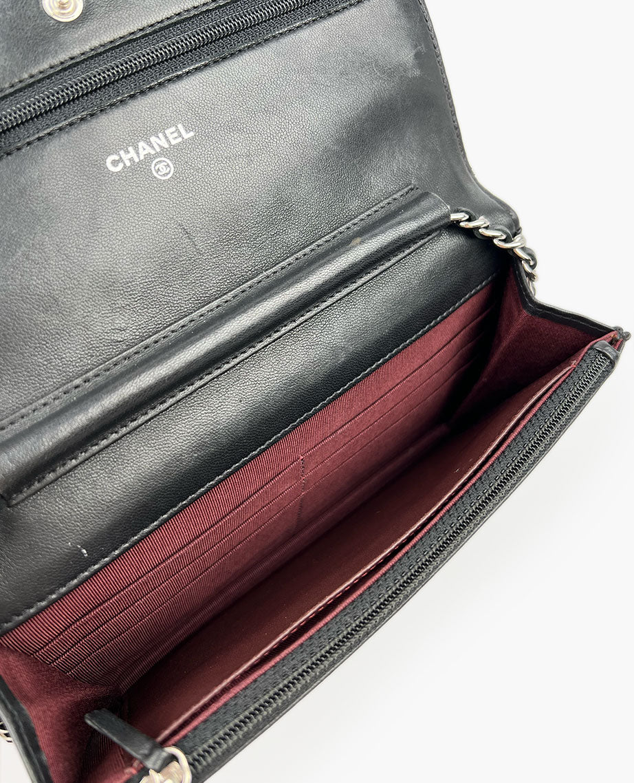 Chanel WOC Black Lambskin SHW - Image 5