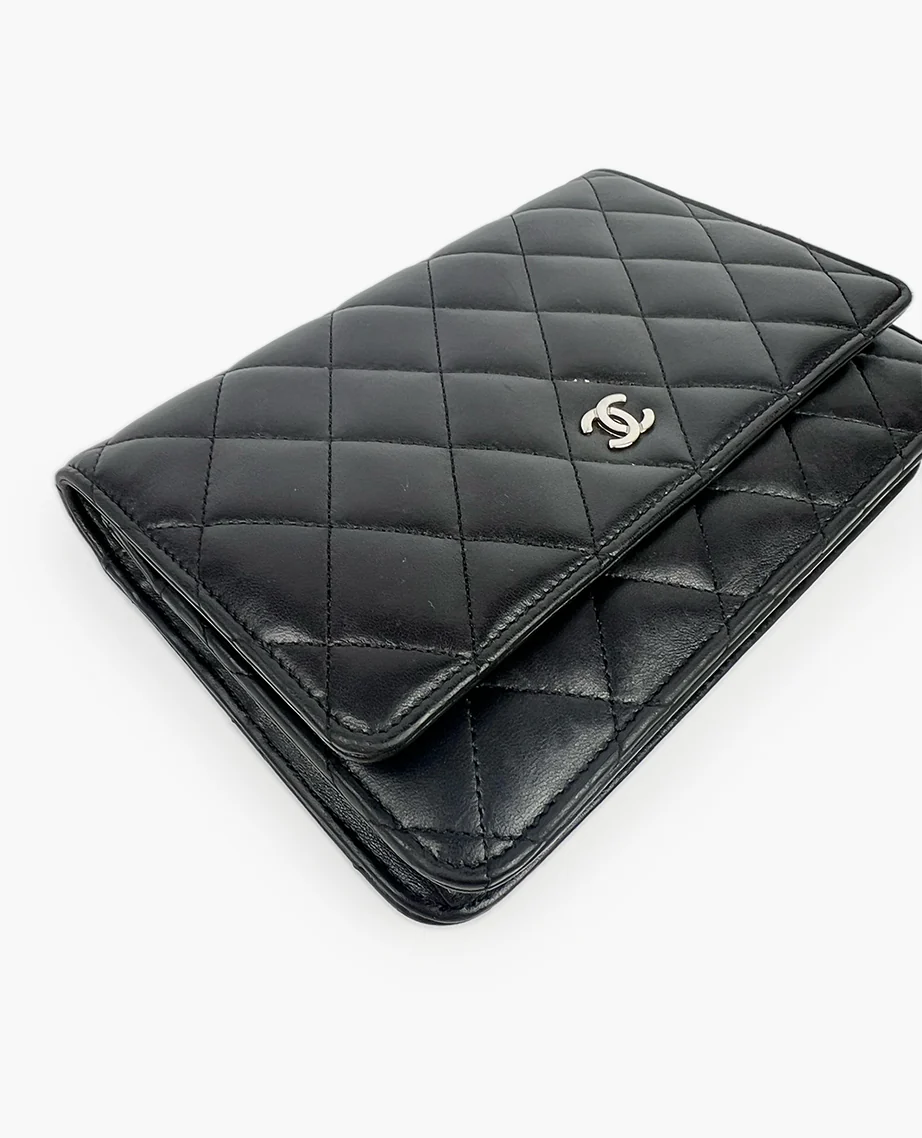 Chanel WOC Black Lambskin SHW - Image 6