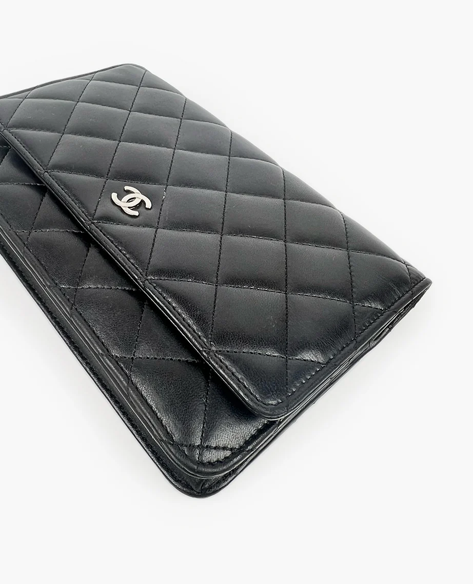 Chanel WOC Black Lambskin SHW - Image 7