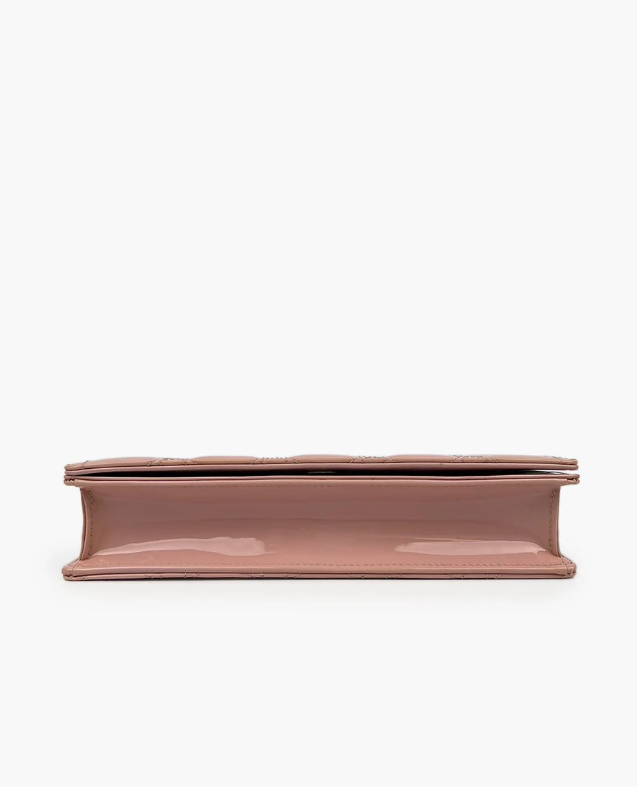 Dior Patent Cannage Lady Dior Convertible Clutch Light Pink - Image 6