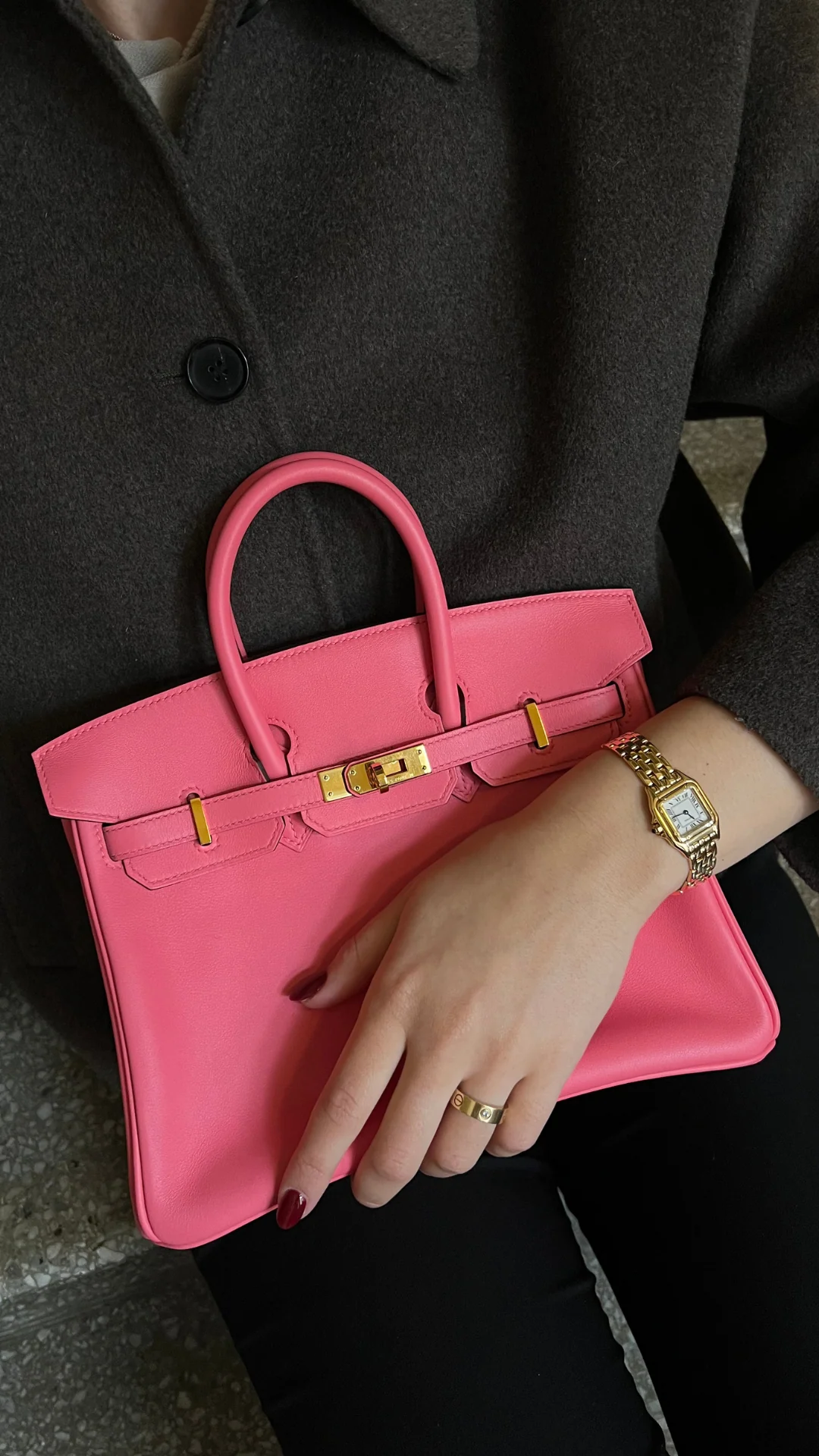 Hermès Birkin Swift Retourne Rose Confetti 25 GHW - Image 10