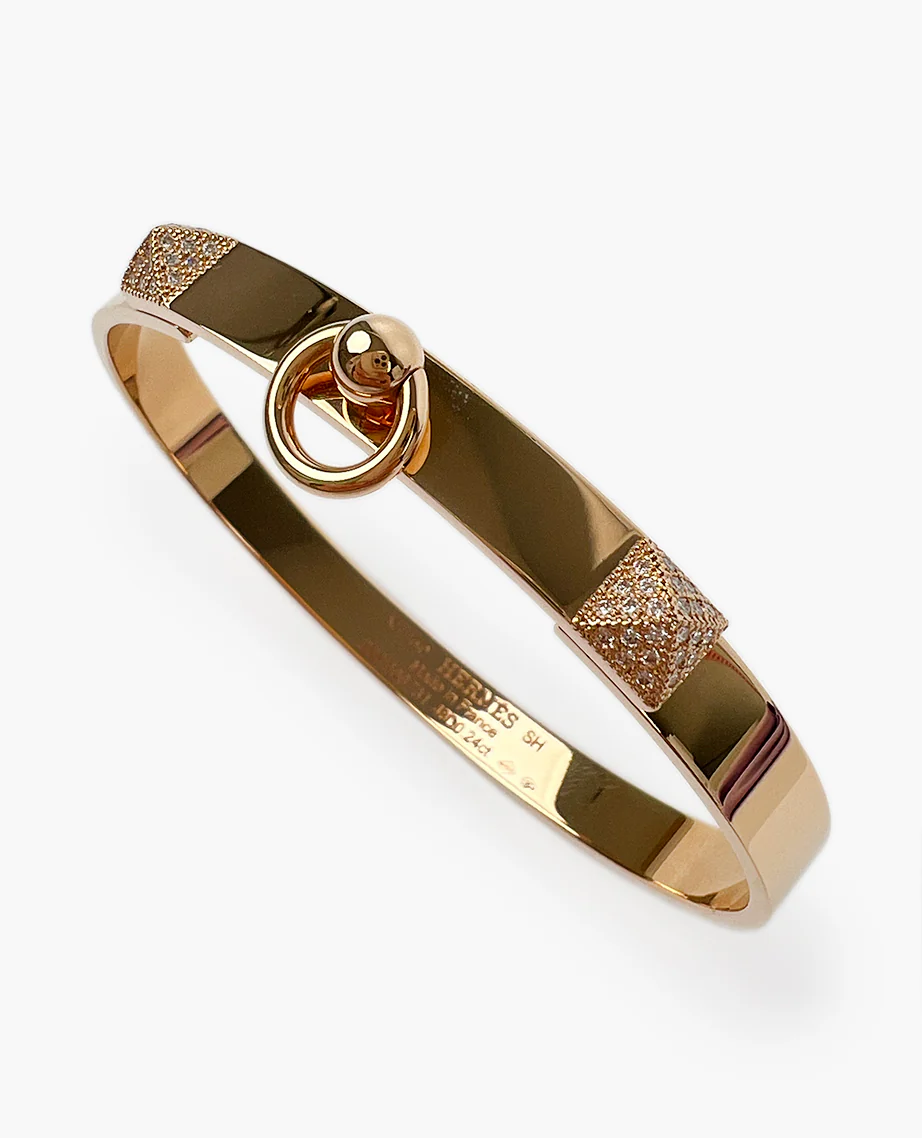 Hermès Collier De Chien Rose Gold Bracelet - Image 4
