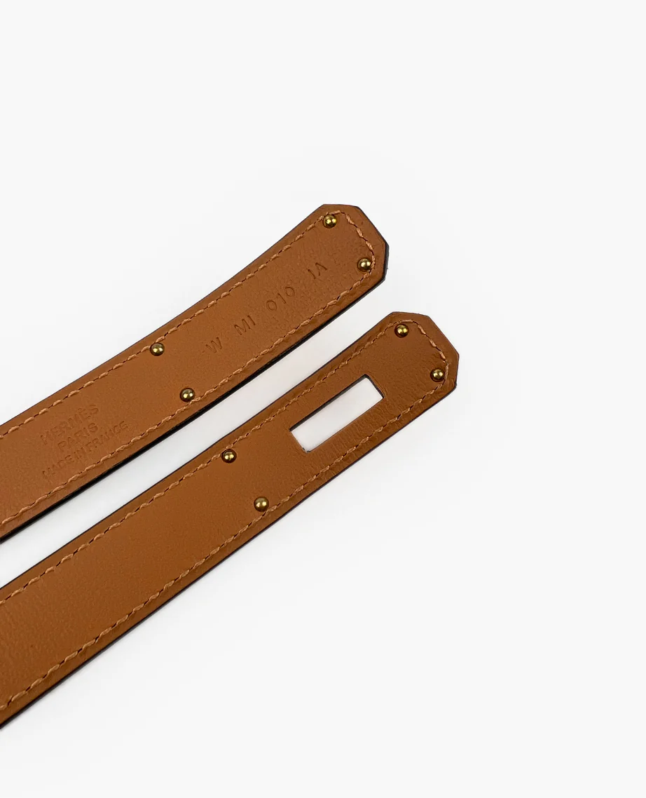 Hermès Kelly 18 Epsom Black/Rose Gold Belt - Image 4