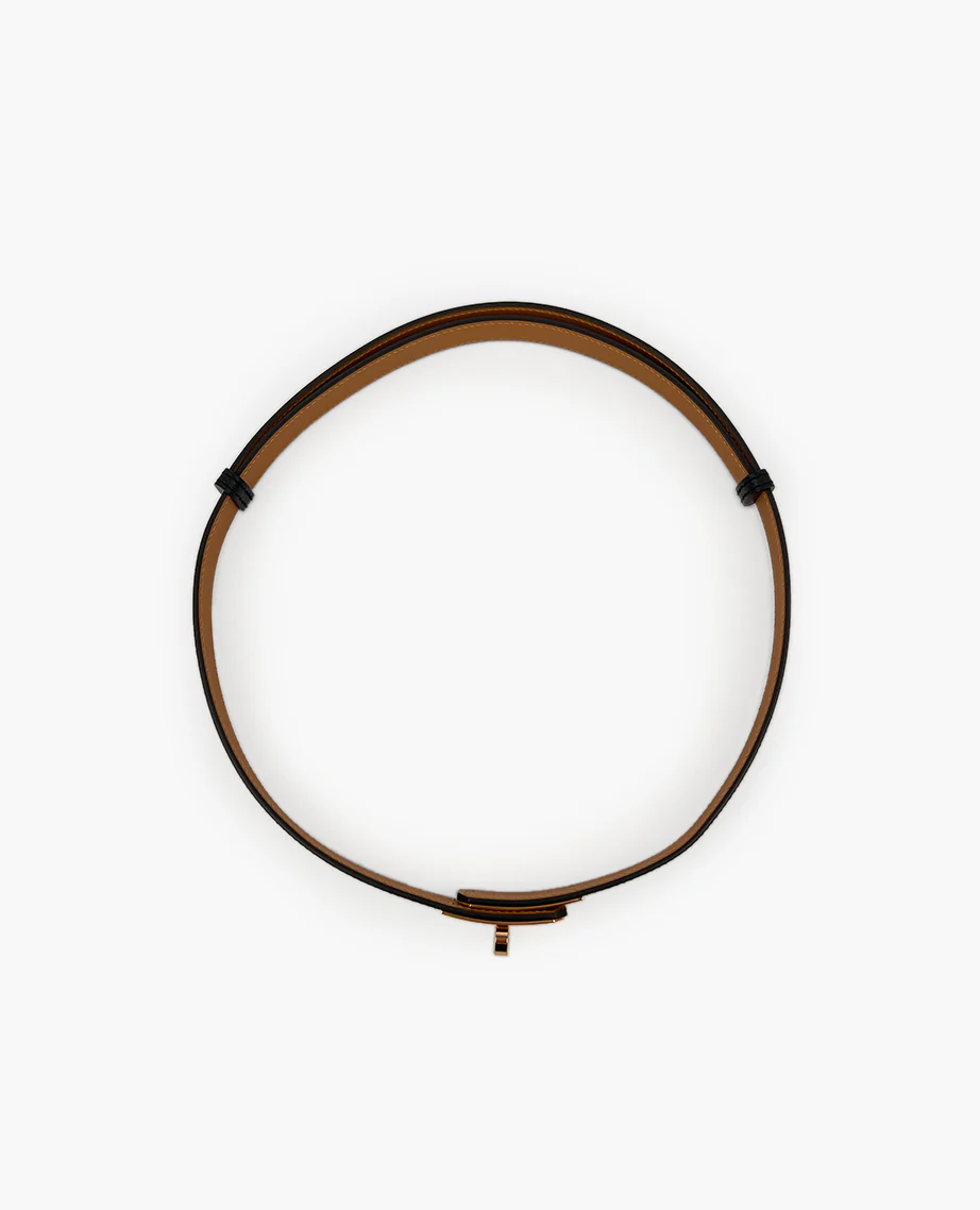 Hermès Kelly 18 Epsom Black/Rose Gold Belt - Image 6