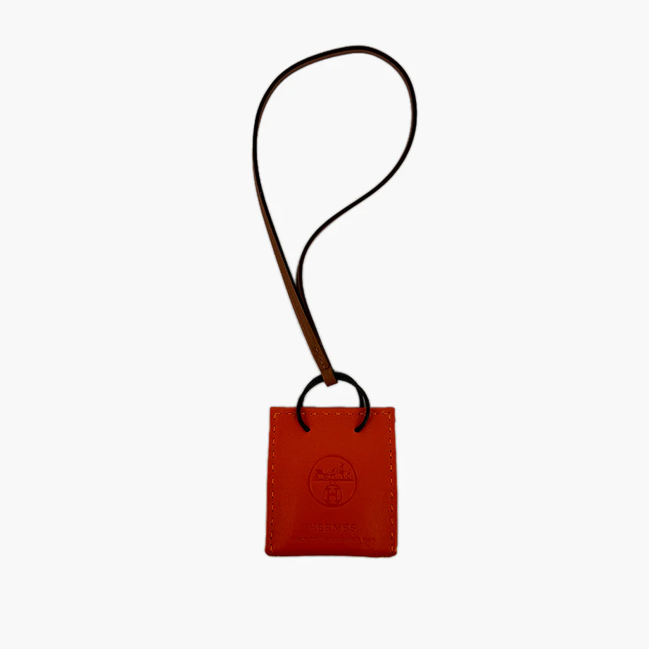Hermès Orange Bag Charm Feu / Gold - Image 3