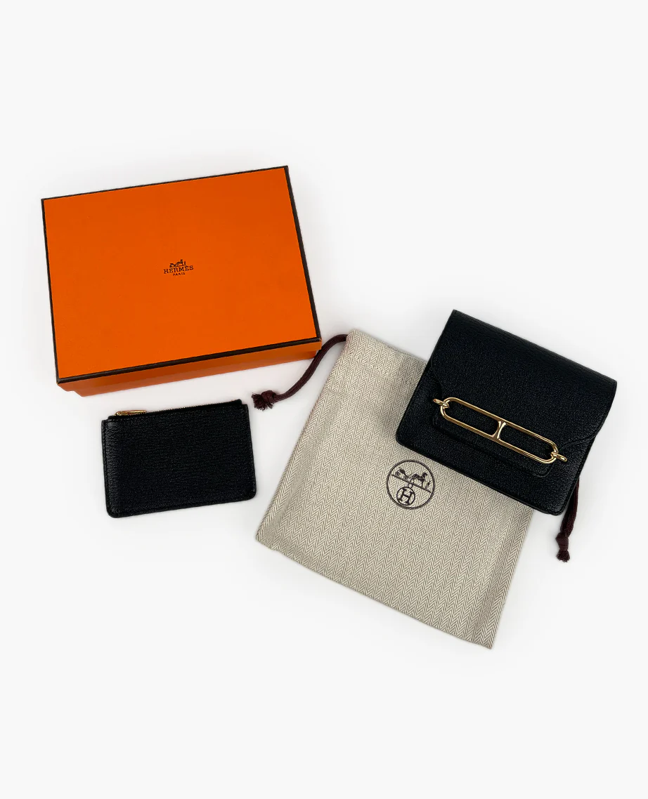 Hermès Roulis Slim Wallet Belt Bag Black GHW - Image 8