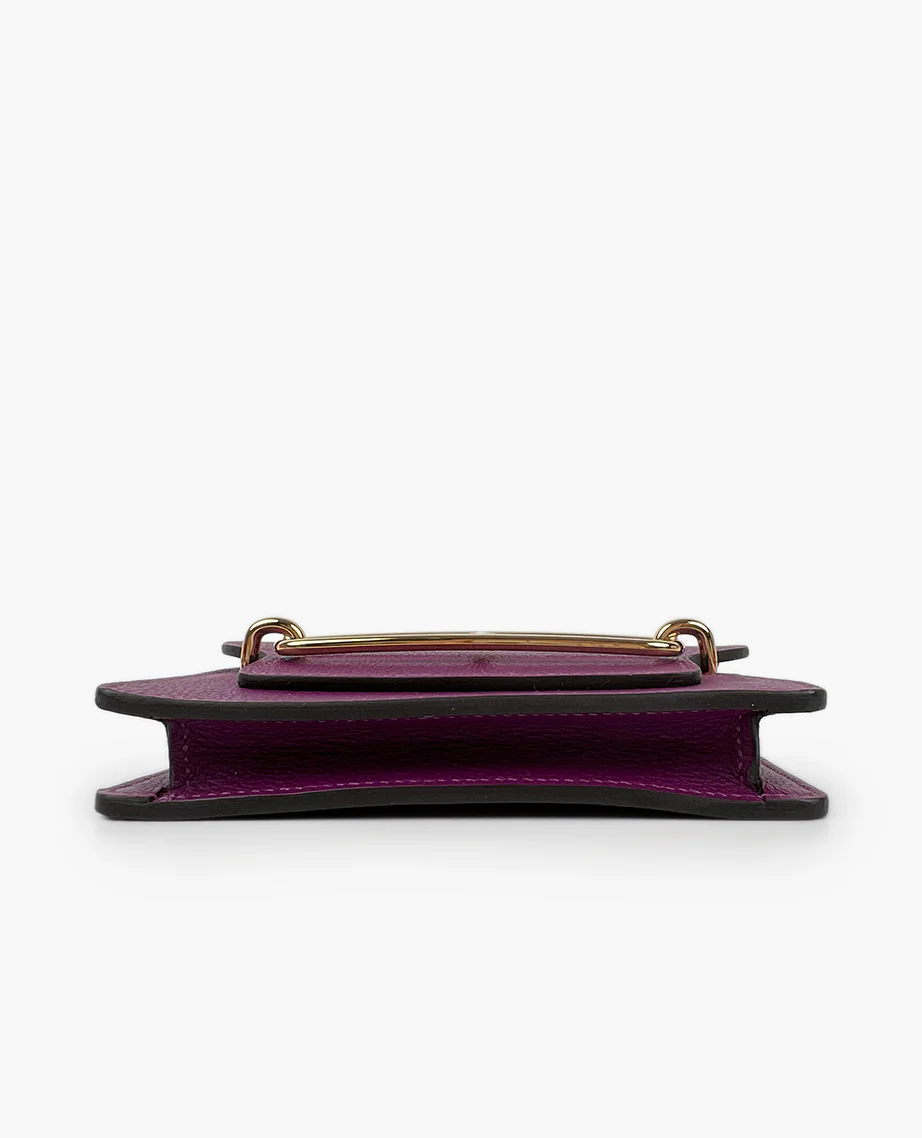 Hermès Roulis Slim Wallet Belt Bag Purple GHW - Image 4