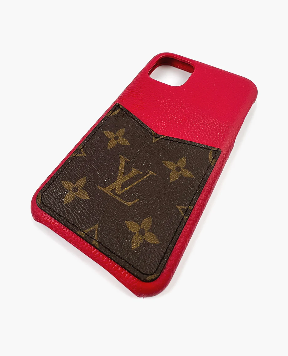 Louis Vuitton Red Leather Monogram iPhone Case - Image 3