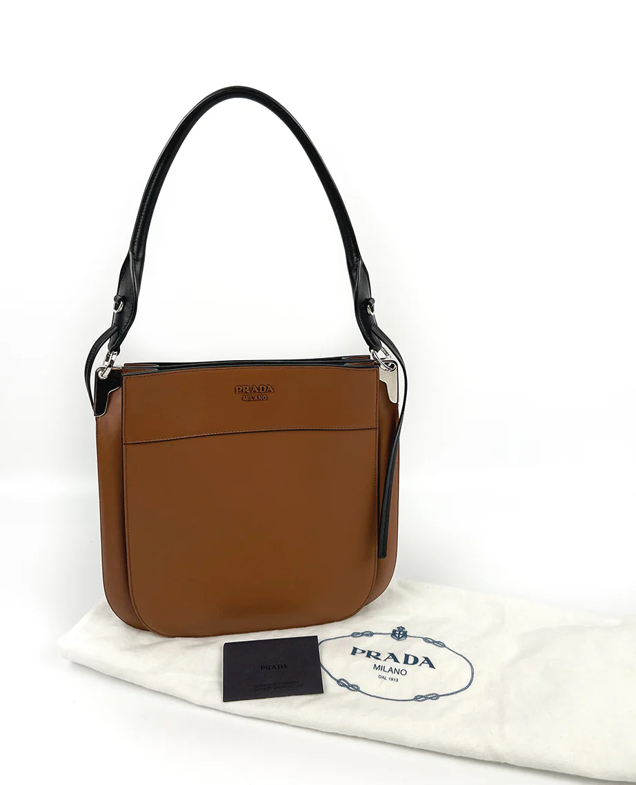 Prada Margit Shoulder Bag Cognac - Image 3