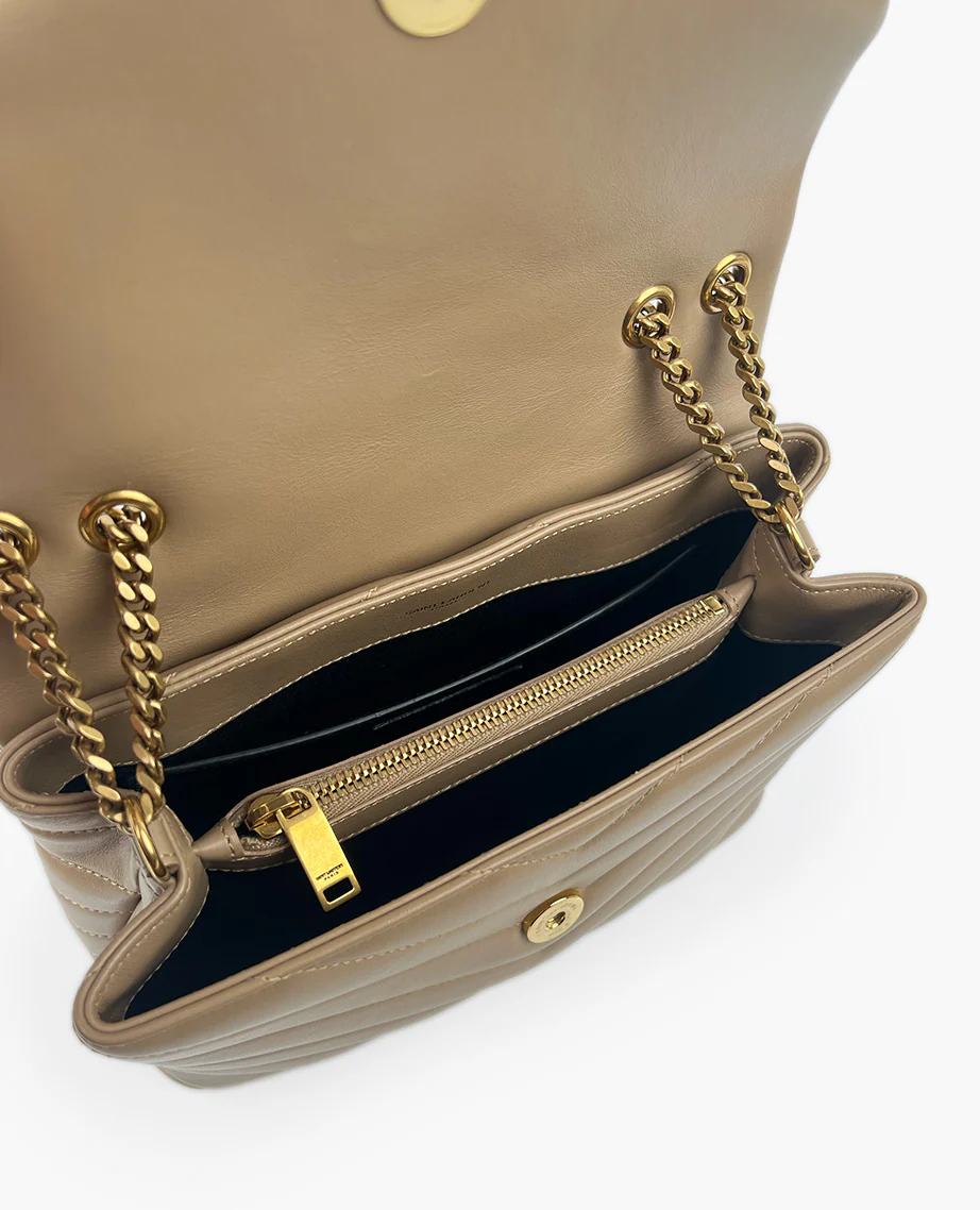 Saint Laurent Small Loulou Beige GBHW - Image 5