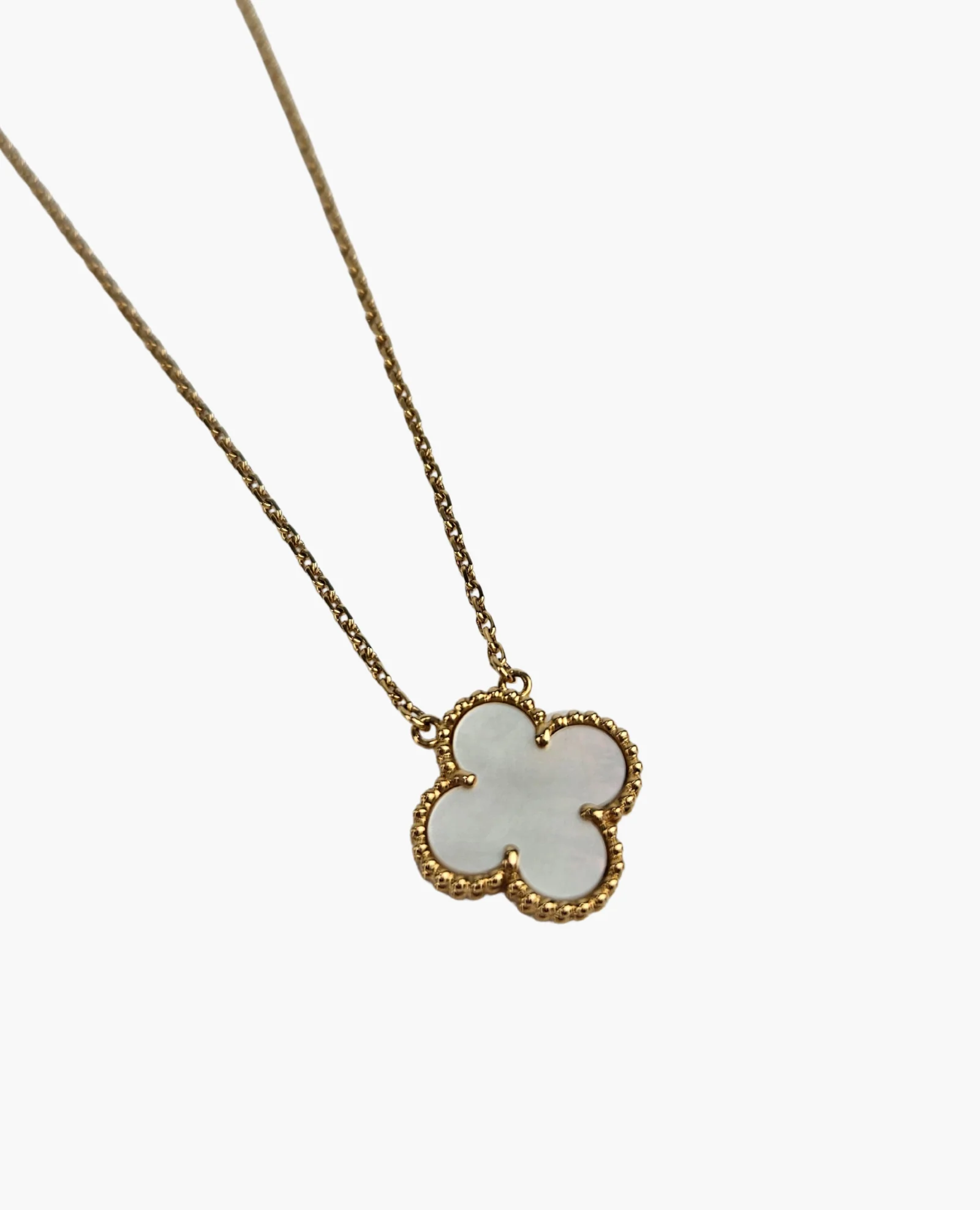 Van Cleef & Arpels Vintage Mother-of-Pearl Necklace Yellow Gold - Image 3